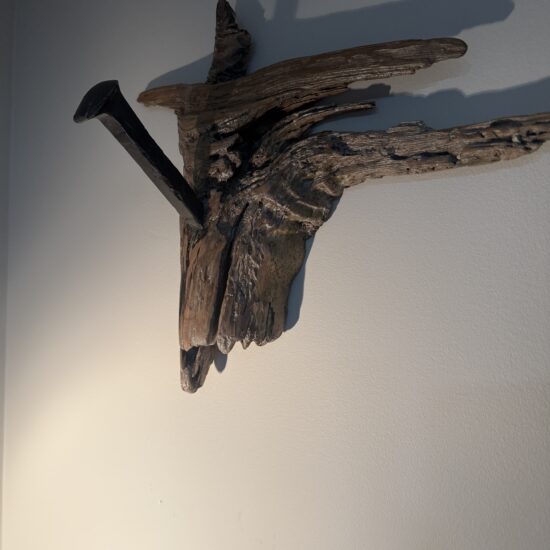 Driftwood and Rail spike hanger