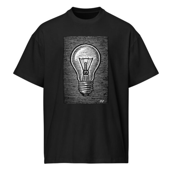 Light Bulb print Men’s box tee